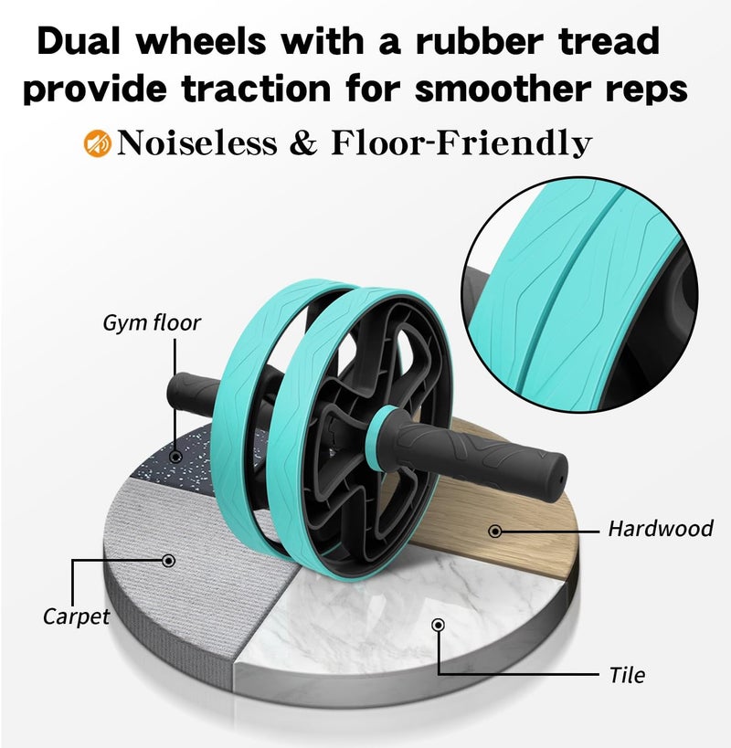 FEELCAT Ab roller wheel abdominal exercise core workout weight loss no noise easy to assembling light weight perfect home gym equipment for men & women - Image 4